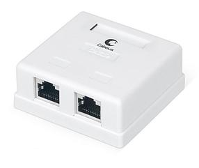 Компьютерная розетка RJ-45 Cabeus WS-8P8C-Cat.5e-SH-2 двойная