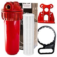 Магистральный фильтр для горячей воды VIRMUT МФГ-12 10SL, 1/2" (красный)