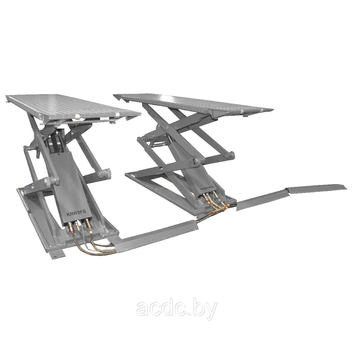 Подъемник ножничный короткий г/п 3000 кг. напольный KraftWell арт. KRW3FS