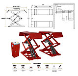 TS-1113M Подъемник ножничный г/п 3 т напольный, фото 4