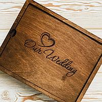 Деревянная подарочная коробка "Our Wedding"