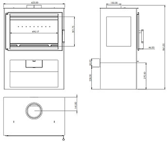Печь-камин Nordflam Marsala, фото 2