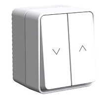 ATLASDESIGN PROFI IP54 2-клавишный ВЫКЛЮЧАТЕЛЬ ДЛЯ ЖАЛЮЗИ, 2хсх.4, БЕЛЫЙ