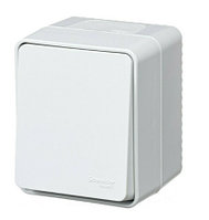 ATLASDESIGN PROFI IP54 О/У 1-клавишный кнопочный ВЫКЛЮЧАТЕЛЬ 10 АХ, БЕЛЫЙ