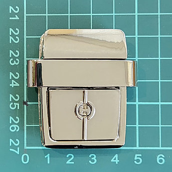 Замок GL-03 50x34x5мм никель полированный