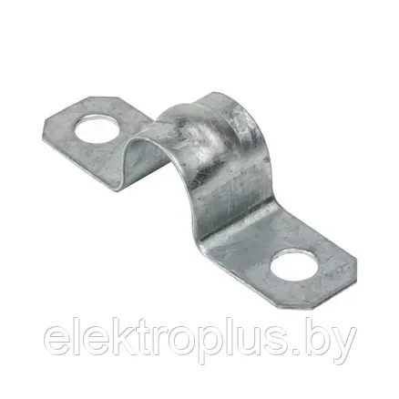 Скоба металлическая двухлапковая d21-22 мм (100 шт) EKF PROxima
