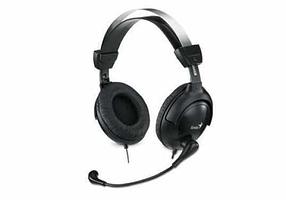 Гарнитура Genius HS-M505X, 1х mini jack 3.5mm, полноразмерные наушники, микрофон на проводе, длина провода 2м,