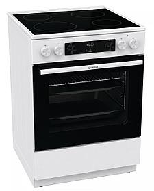 Электрическая плита Gorenje GEC6C40WD, стеклокерамика, без крышки, белый