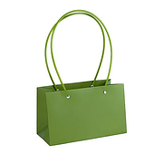 Пакет для цветов прямоугольный, 22*13.5*10,5 см, оливково-зелёный