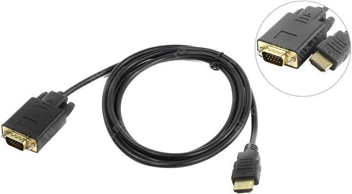VCOM CG596-1.8м Кабель-адаптер HDMI-- VGA (15M) 1.8м