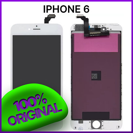 Экран Apple iPhone 6 original 100% (с тачскрином и рамкой), белый, фото 2