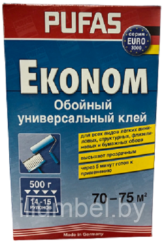 PUFAS «ЭКОНОМ универсал" EURO 3000 для всех видов обоев Германия 500 г