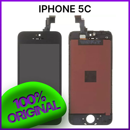 Дисплей (экран) Apple iPhone 5C original 100% (с тачскрином и рамкой), черный, фото 2