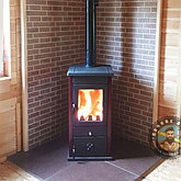 Печь-камин MBS Vesta Eco бордовая, фото 2