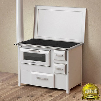 Плита на дровах Smederevac MBS 9 New Line (с крышкой) белая, фото 2