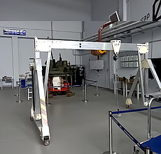 Мини козловой кран алюминиевый