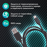 Кабель USB 2.0-micro USB, 1 м, SONNEN, медь, для передачи данных и зарядки, черный, 513115, фото 10