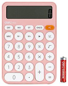 Калькулятор Deli EM124PINK, 12-разрядный, розовый
