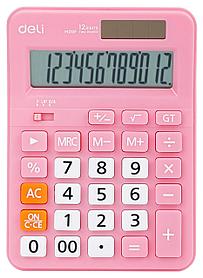 Калькулятор Deli EM210FPINK, 12-разрядный, розовый