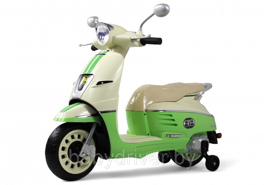 Детский электромотоцикл RiverToys Z222ZZ (зелёный)