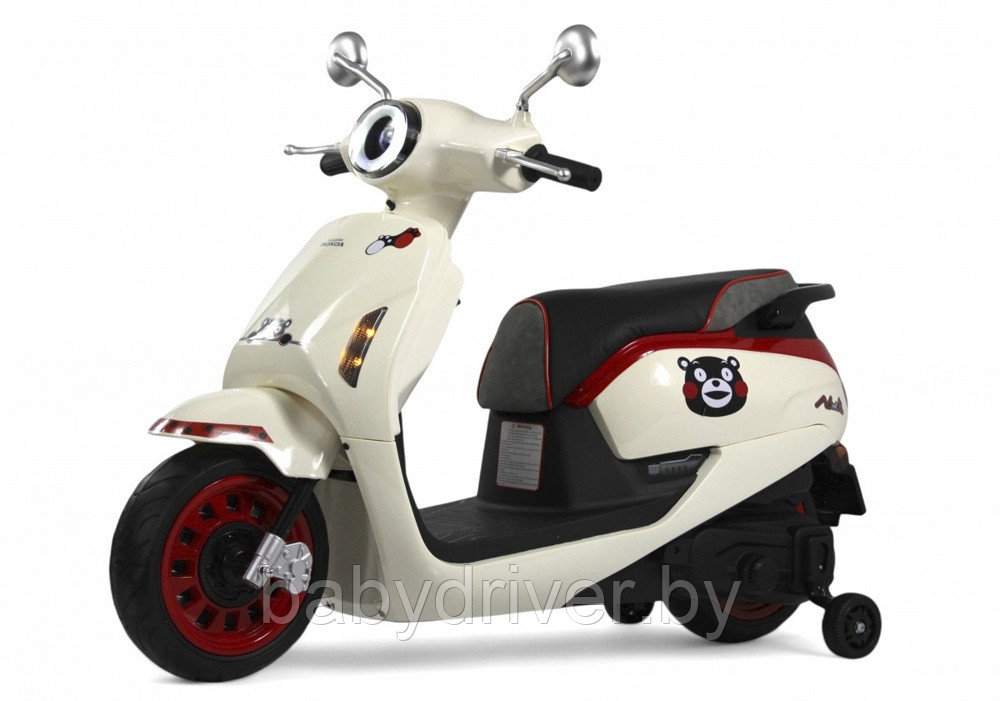Детский электромотоцикл RiverToys Z555ZZ (бежевый)