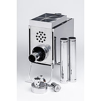 Печь ИНВЕНТ малая со встроенным теплообменником с вентилятором 565х290х470 со стационарными экранами