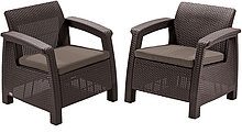 Комплект мебели Keter Corfu duo set коричневый