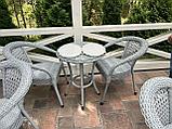 Стол садовый кофейный круглый DECO D60 5045П Серый, фото 3