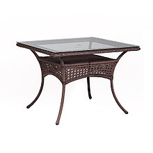 Стол садовый обеденный квадратный DECO 90х90 7034П Шоколад