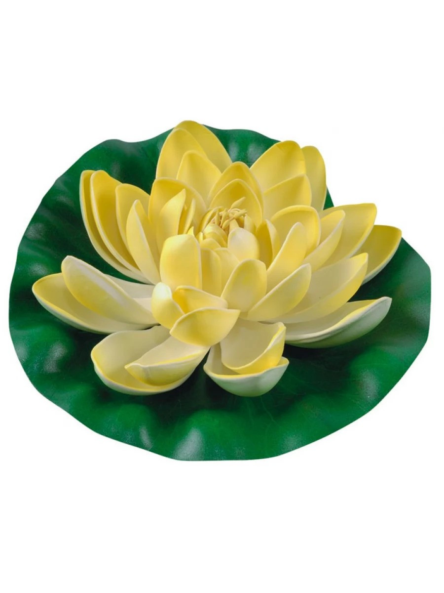 Водяная лилия желтая d-19см