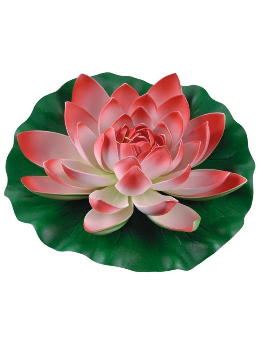 Водяная лилия красная d-28см