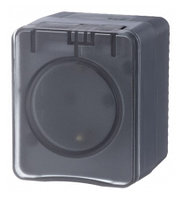 AtlasDesign Profi54 O/У РОЗЕТКА с заземлением со шторками 16А 250B, АНТРАЦИТ