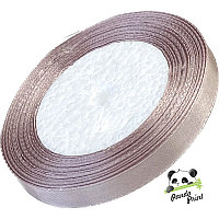 Лента атласная 1 см лилово-бежевая 23 м на пене