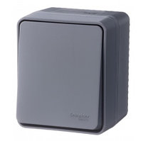 AtlasDesign Profi54 О/У 1-клавишный ПЕРЕКЛЮЧАТЕЛЬ 10 АХ, АНТРАЦИТ