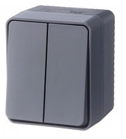 AtlasDesign Profi54 О/У 2-клавишный ВЫКЛЮЧАТЕЛЬ 10 АХ, АНТРАЦИТ