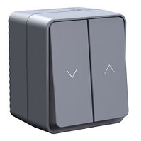 ATLASDESIGN PROFI IP54 2-клавишный ВЫКЛЮЧАТЕЛЬ ДЛЯ ЖАЛЮЗИ, 2хсх.4, АНТРАЦИТ