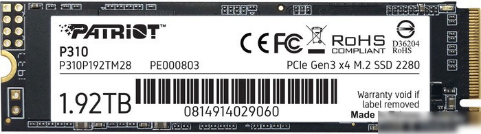 SSD Patriot P310 1.92TB P310P192TM28
