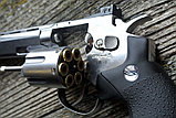 Пневматический револьвер Gletcher SW R8 Silver, фото 7