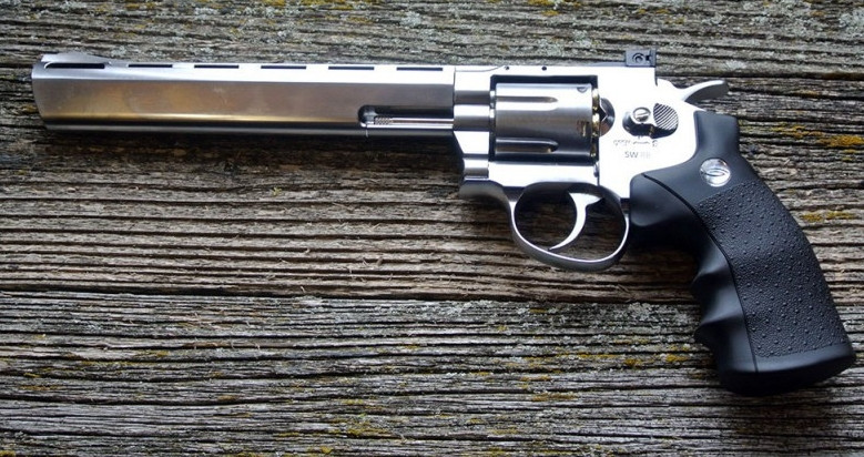 Пневматический револьвер Gletcher SW R8 Silver