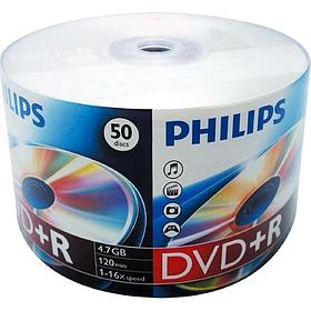 Диск DVD+R Philips 4.7 Gb, 16x, Bulk 50