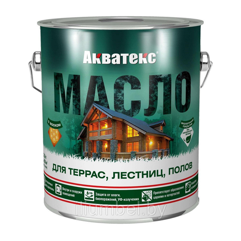 Масло для террас, лестниц, полов бесцветное Акватекс