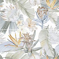 Керамическая плитка с цветами для ванной MALIBU DECOR A+B 60x120 MATT (2 шт в компл)