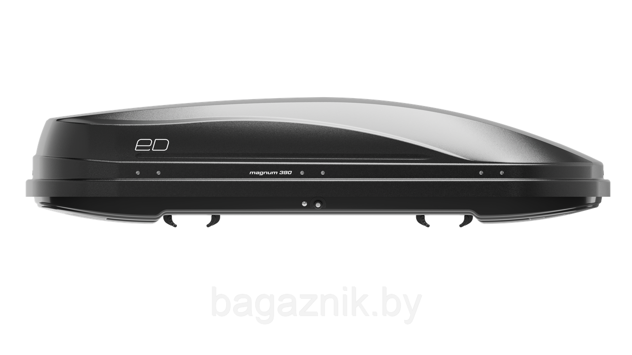 Автобокс Евродеталь ED Магнум 390, черный матовый, 185х84х42см, быстросъём, двухсторонний