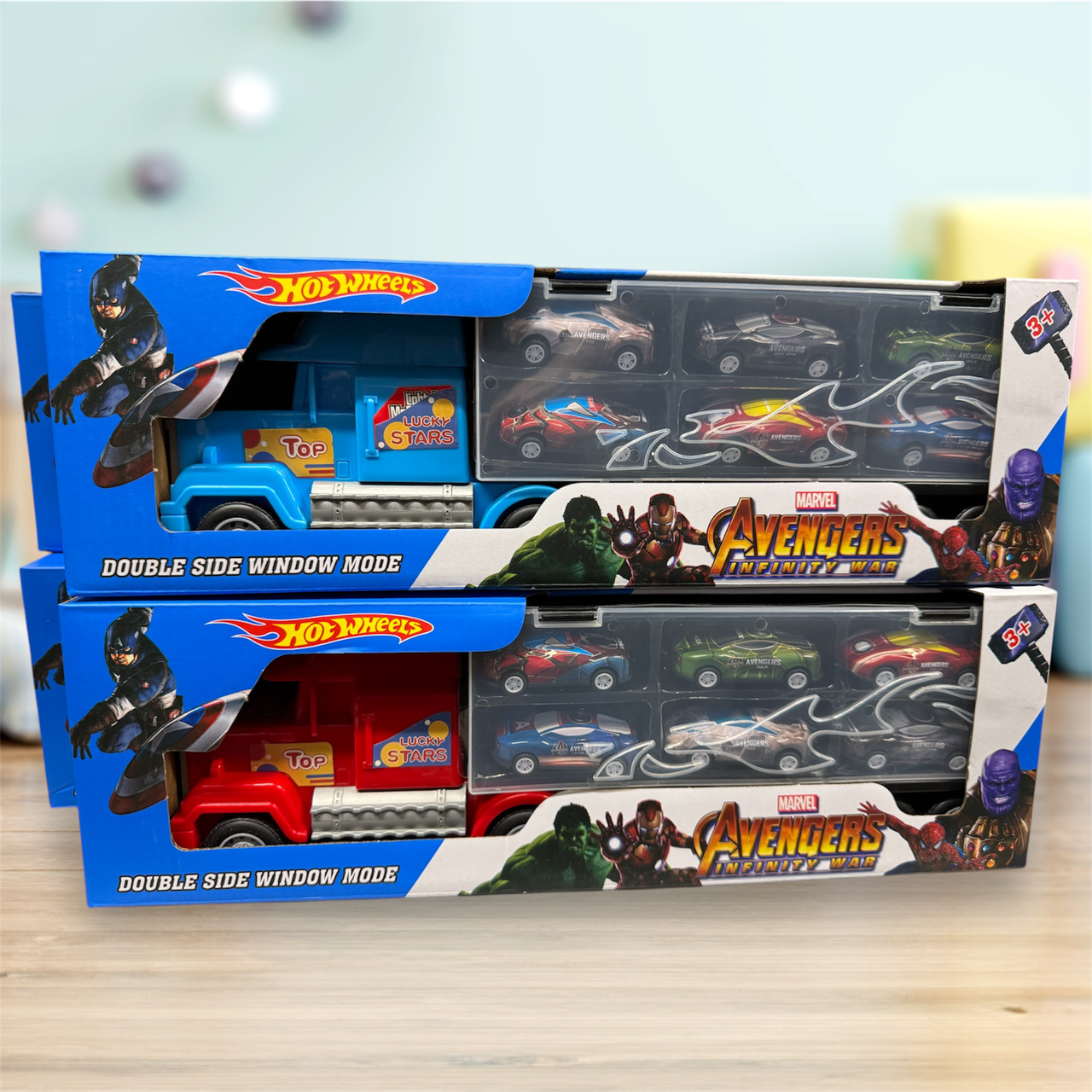 Трейлер-гараж автовоз с машинками "Hot Wheels".
