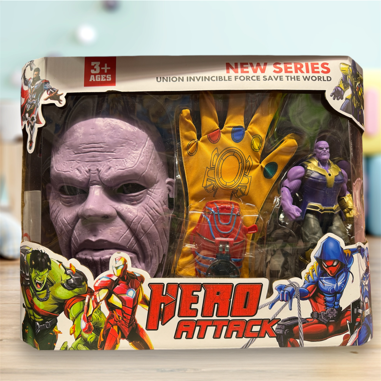 Игровой набор "Танос", фигурка+маска+ перчатка, арт.WL3017