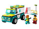 Конструктор LEGO City 60403 Скорая помощь и сноубордист, фото 3