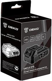 Батарея аккумуляторная DEKO UNV3.0 STD, 20В, 3Ач, Li-Ion [063-4493]