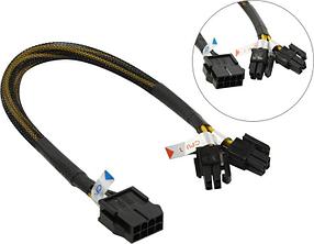 Akasa AK-CB8-8EXT Переходник питания 8-pin ATX12V F  -  2x4-pin ATX12V  M