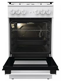 Плита Gorenje GK5A21WH комбинированная, механическое управление, 2 стекла+термослой