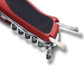 Нож перочинный Victorinox RangerGrip 61 (0.9553.MC) 130мм 11функц. красный/черный карт.коробка